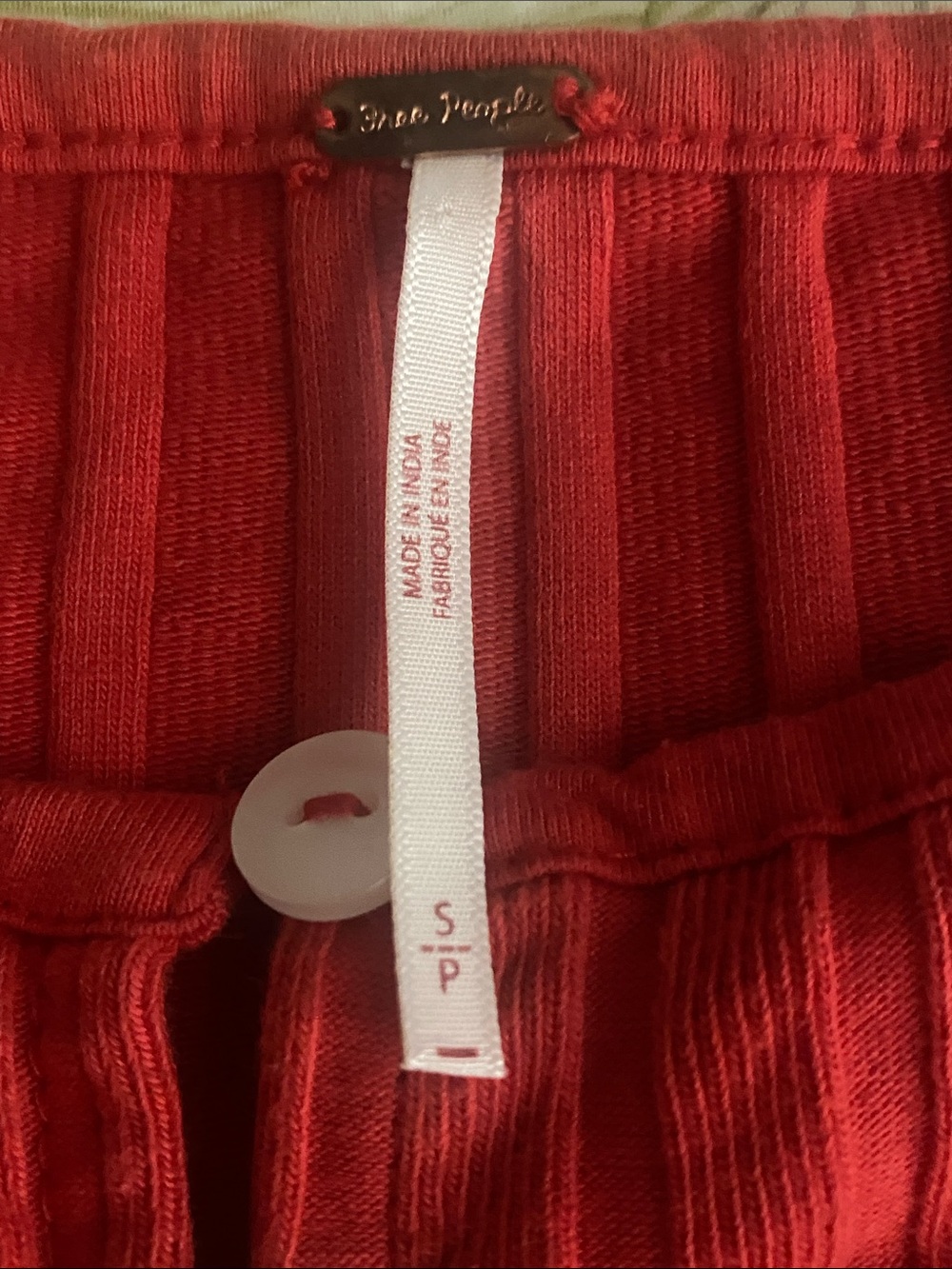 Free People Coral Ribbed Button-Up Cardigan - Picture 2 of 5